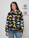 Женское худи / акварельные птицы