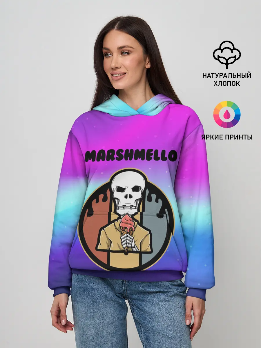 Женское худи / MARSHMELLO | МАРШМЕЛЛОУ