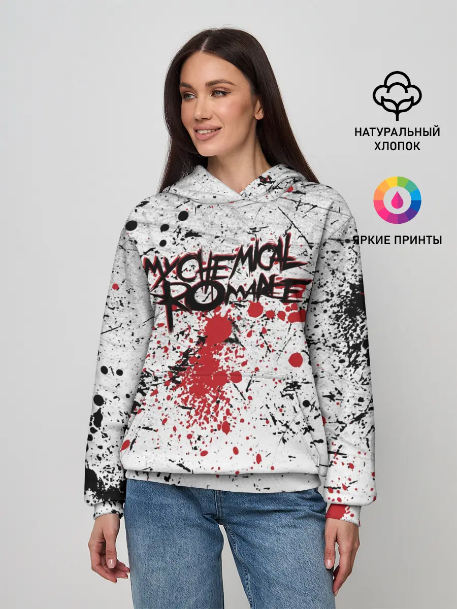 Женское худи / Кемикал Романс Рок Группа Лого