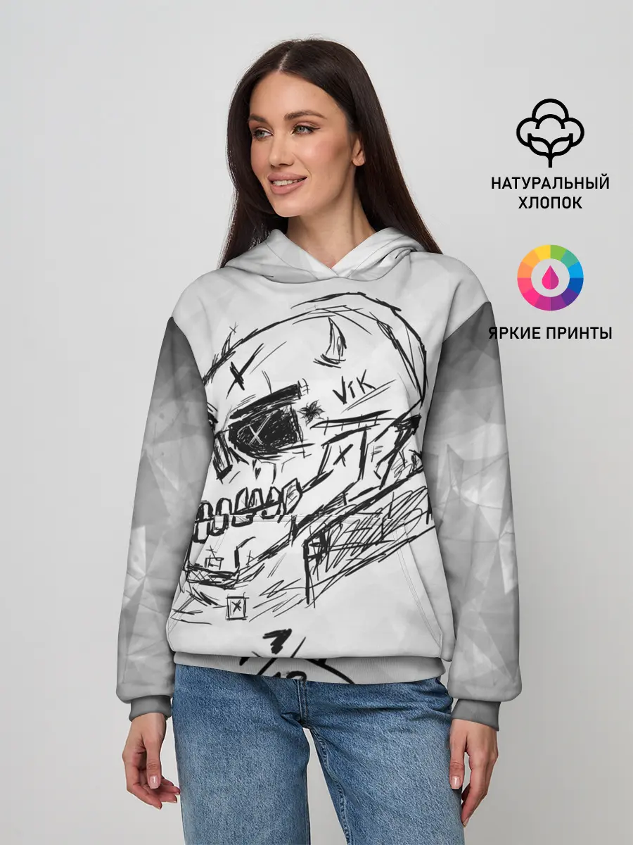 Женское худи / SKULL BY VIK CANEMIRA