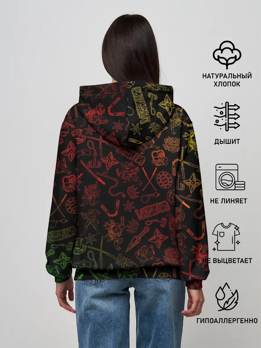 Женское худи / Ниндзя Черепашки | Иконки