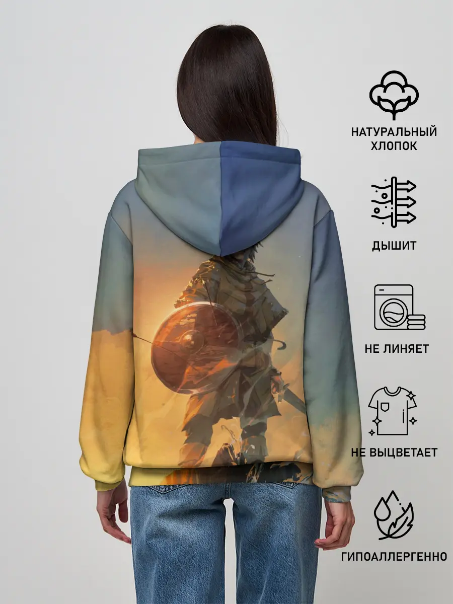 Женское худи / Винланд стоит на скале сага