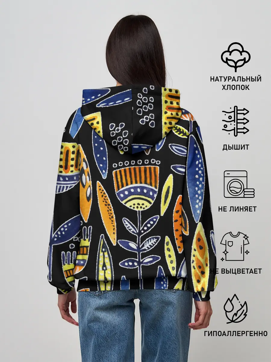 Женское худи / вечные цветы фараона