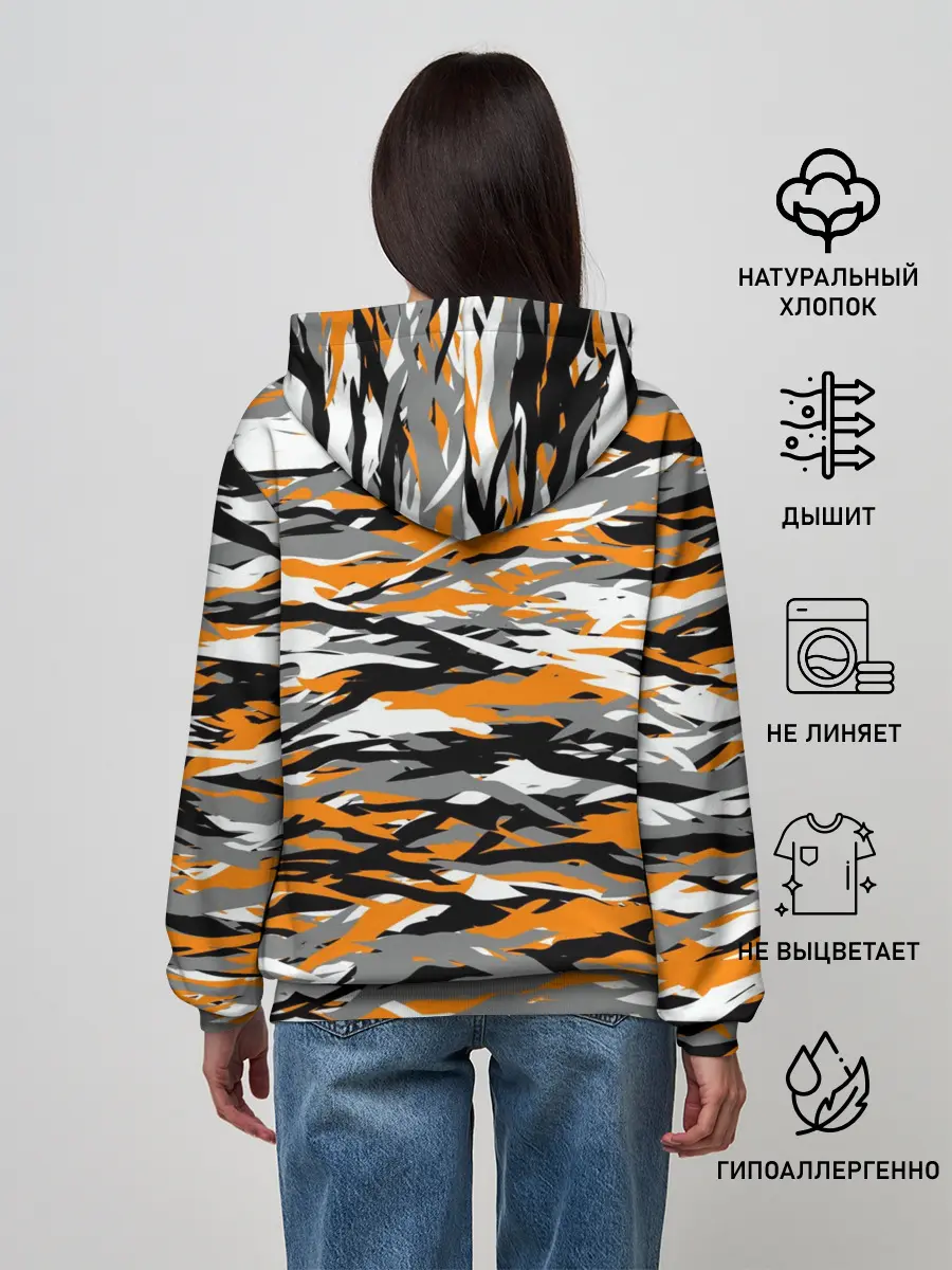 Женское худи / Тигровый камуфляж