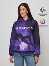 Женское худи / Space X Girl in zero gravity