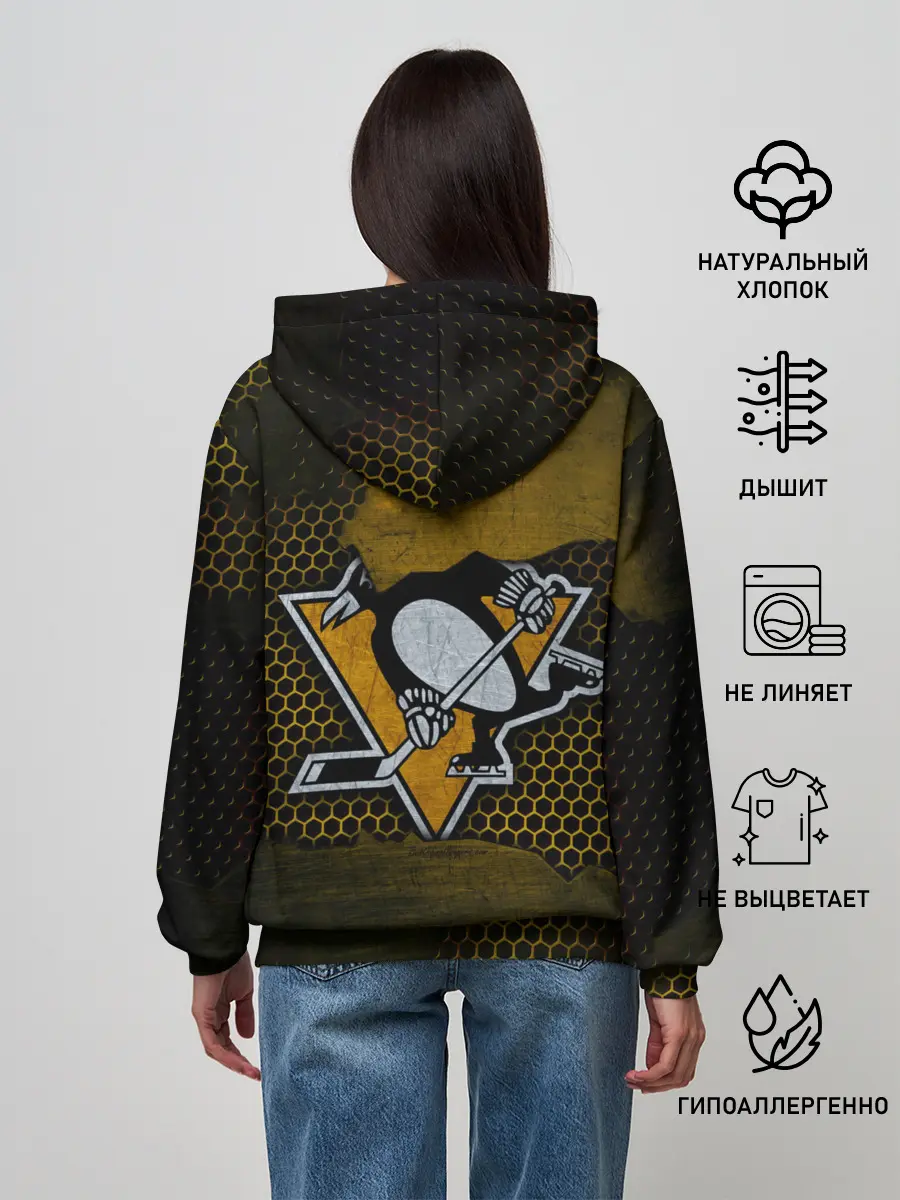 Женское худи / Pittsburgh Penguins на спине