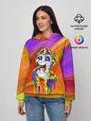 Женское худи / Единорог | Unicorn | Rainbow