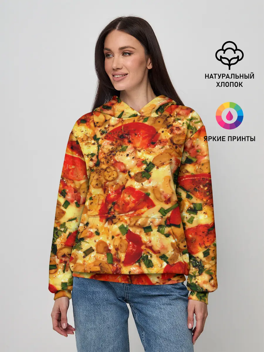 Женское худи / Пицца с грибами