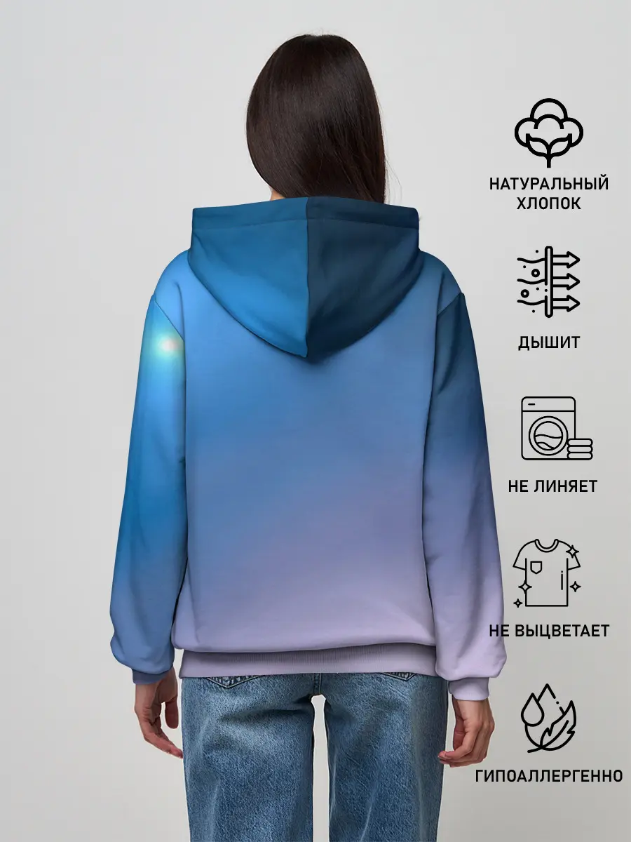 Женское худи / Девушка с большими глазами