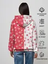 Женское худи / Снежинки - новогодние узоры