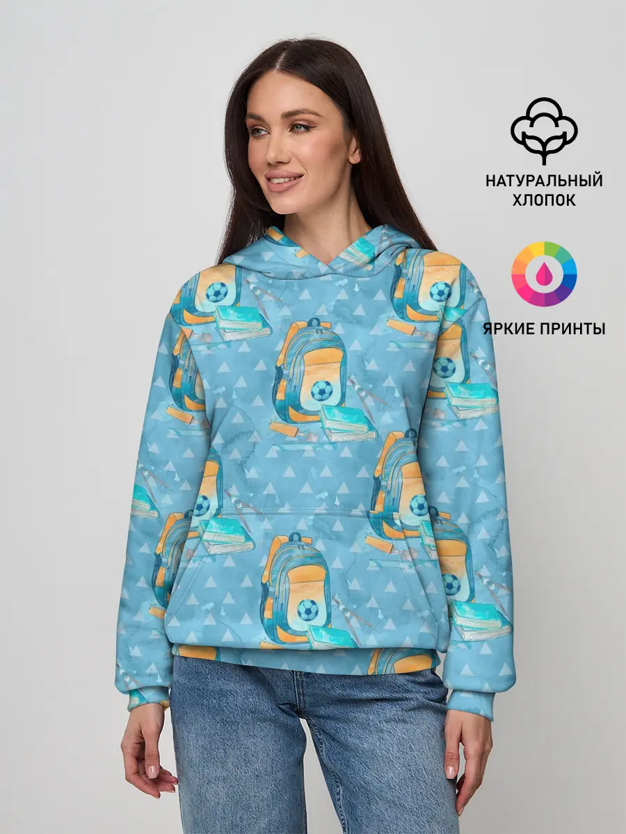 Женское худи / Школьник - футболист