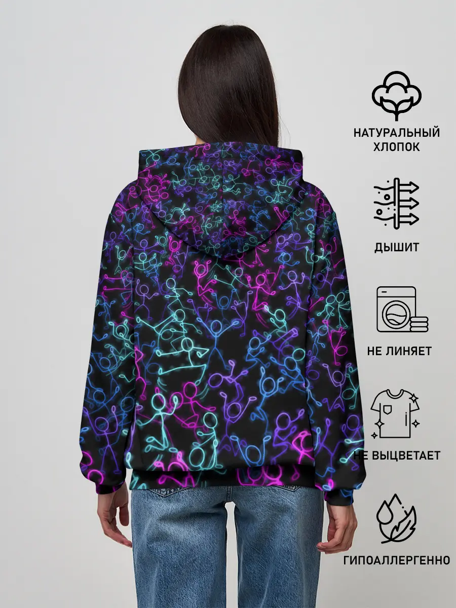 Женское худи / Neon Rave Party