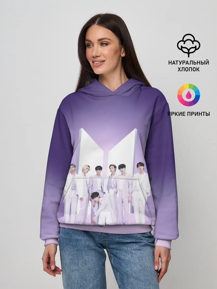 Женское худи / BTS. Purple