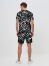 Мужской костюм с шортами / Хаос белого на черном