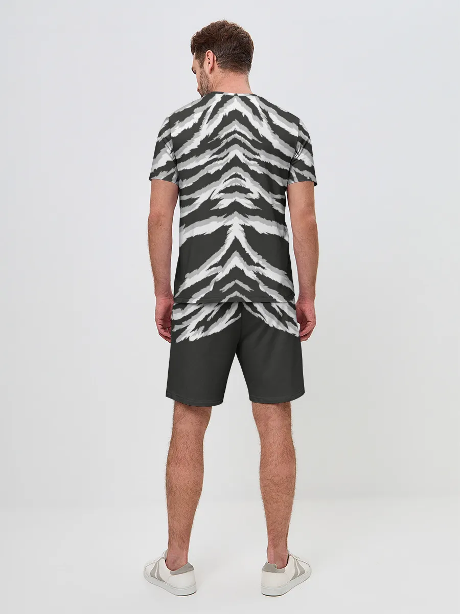 Мужской костюм с шортами / Белая шкура тигра