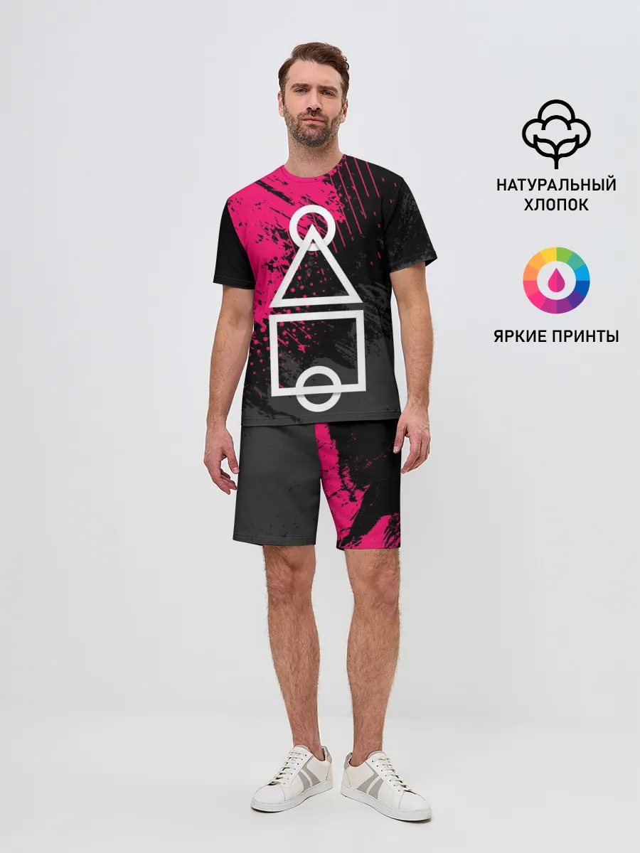 Мужской костюм с шортами / Игра в кальмара | Логотип из интро