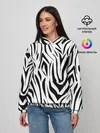 Женское худи / Черно-белая зебра
