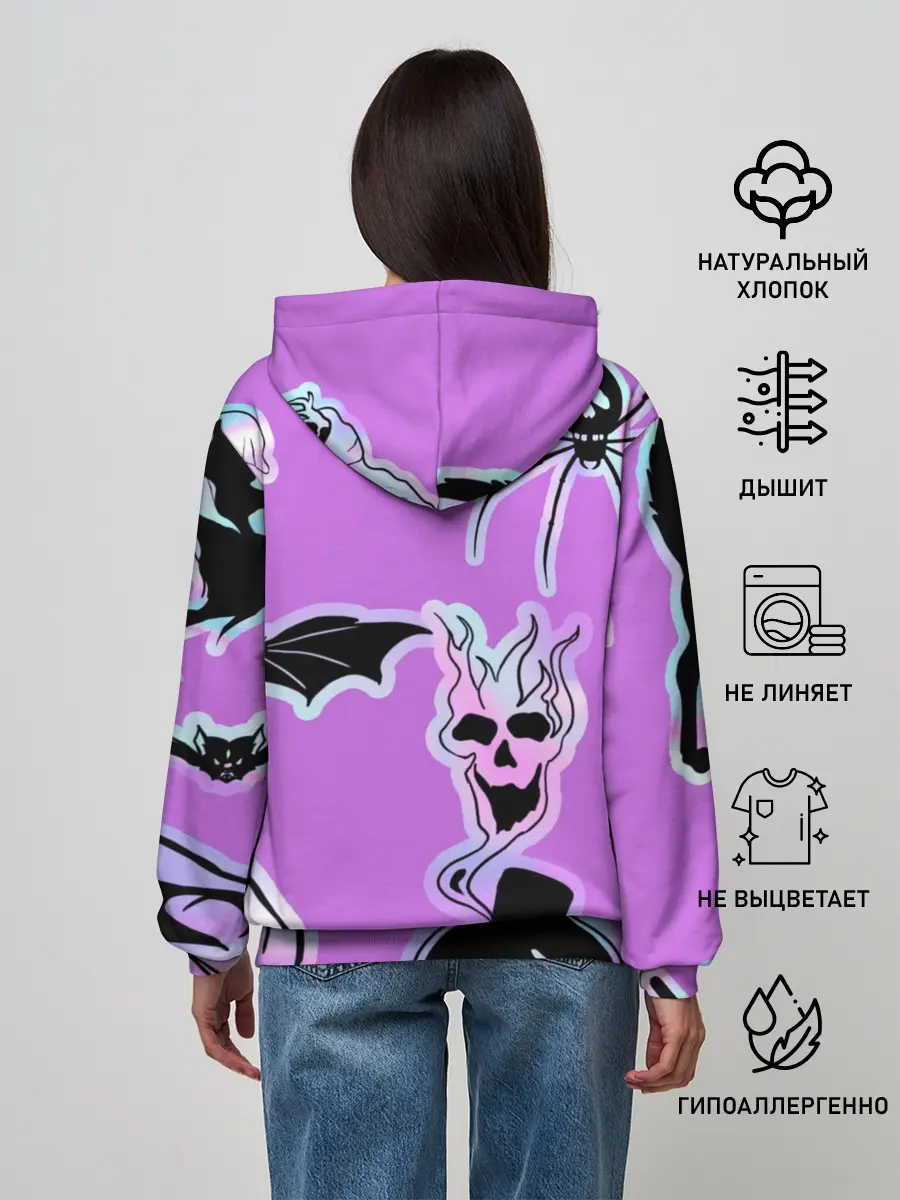 Женское худи / Зелье смерти,паук-Holographica