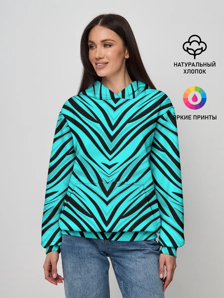 Женское худи / Абстратный полосатый узор