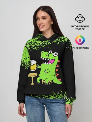 Женское худи / Пивозавр - Краска