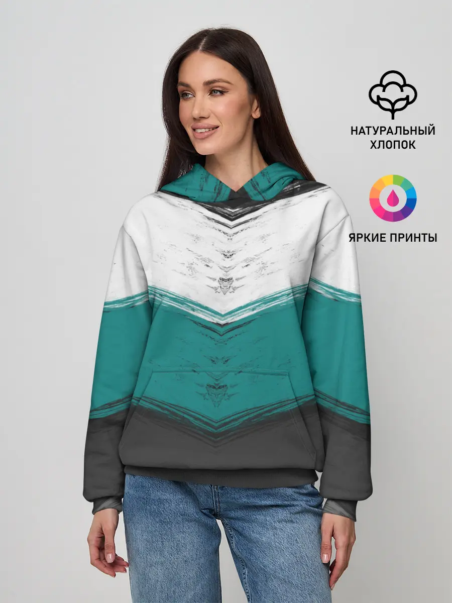 Женское худи / Полосатый абстрактный принт