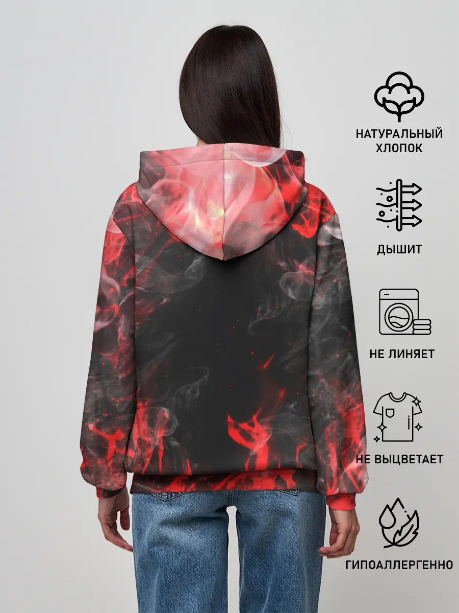 Женское худи / Опасный Динозавр | Red Dino