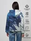 Женское худи / Серо-синее абстрактное
