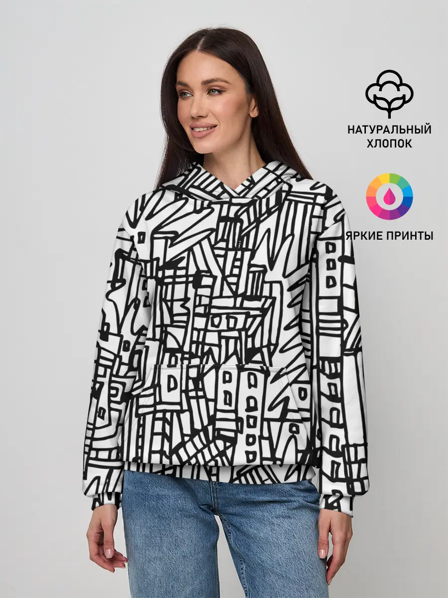 Женское худи / Городской скетч