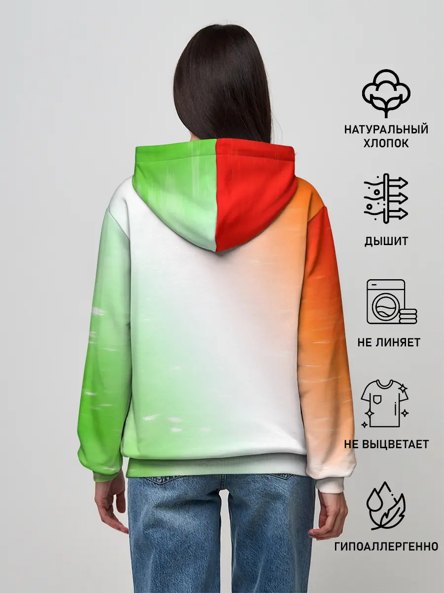 Женское худи / Pop It Anti Stress - Heart - Fire