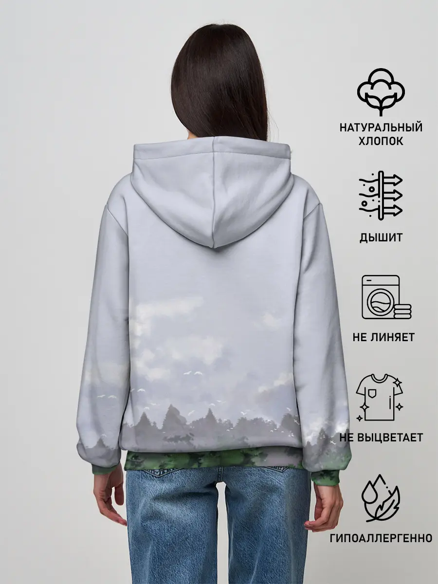 Женское худи / СИРЕНОГОЛОВЫЙ / ЛЕС