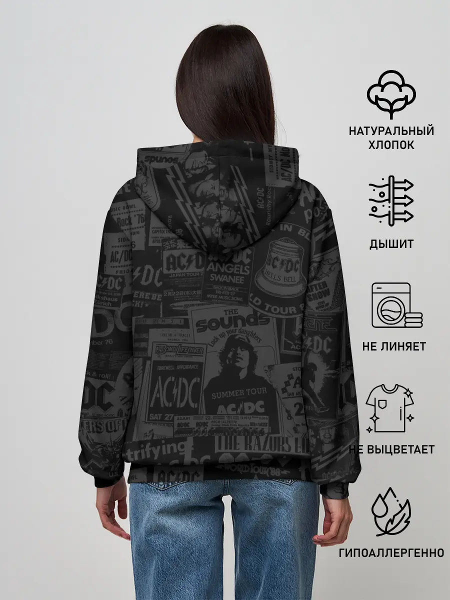 Женское худи / AC DC HIGH VOLTAGE