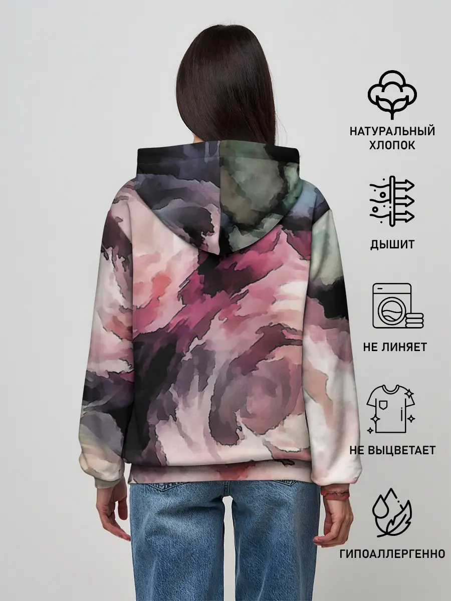 Женское худи / Абстрактные розы