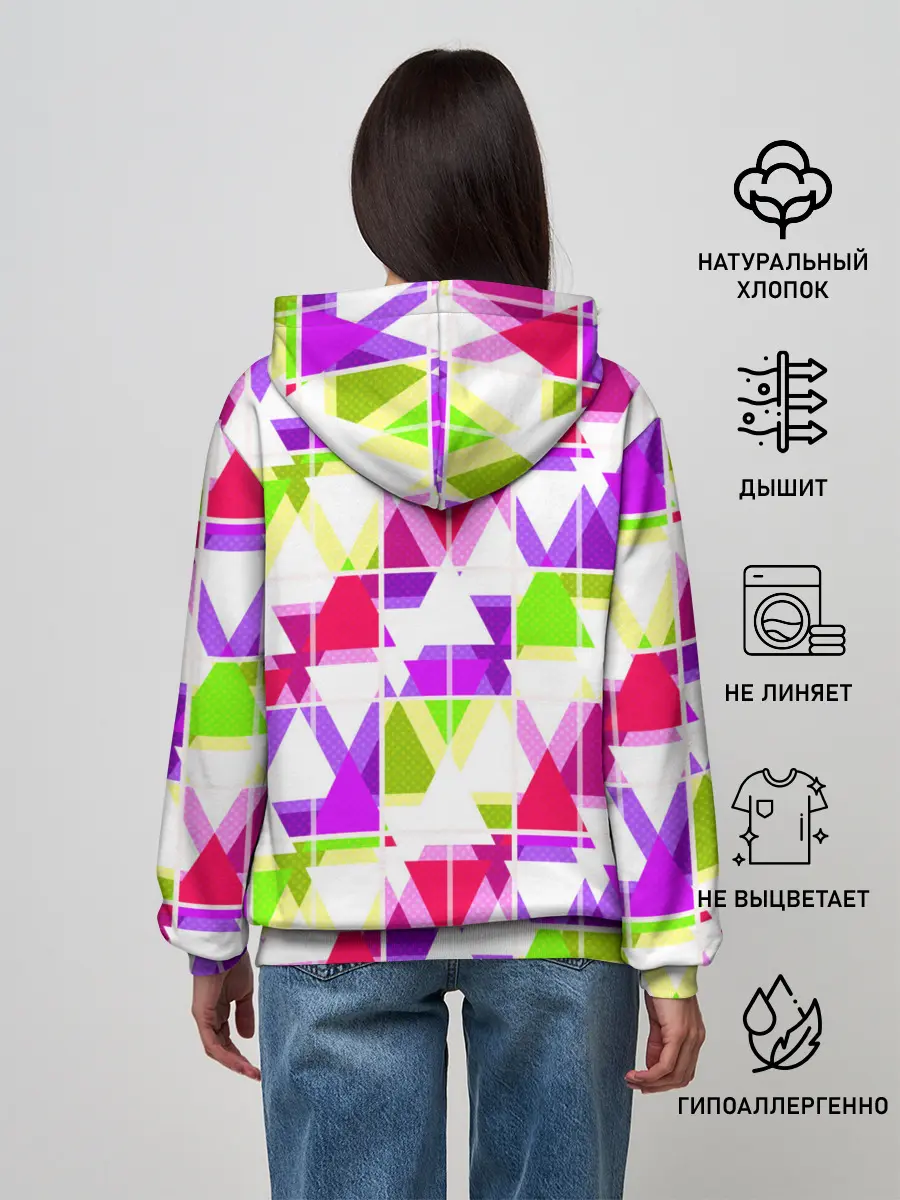Женское худи / Абстрактный яркий узор