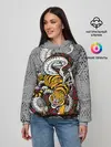 Женское худи / Змея и Тигр|Tiger Snake Fight