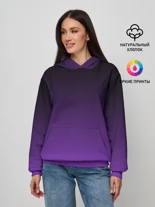 Женское худи / Ночной градиент | Фиолетовый