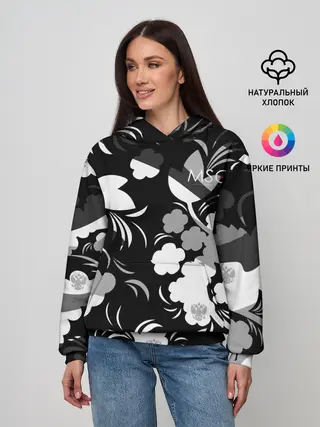 Женское худи / Russia | Камуфляж белый