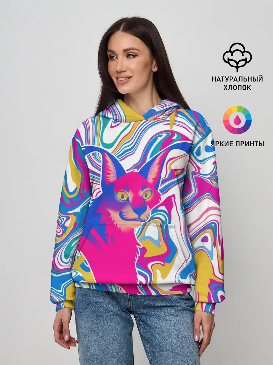 Женское худи / Floppa Art