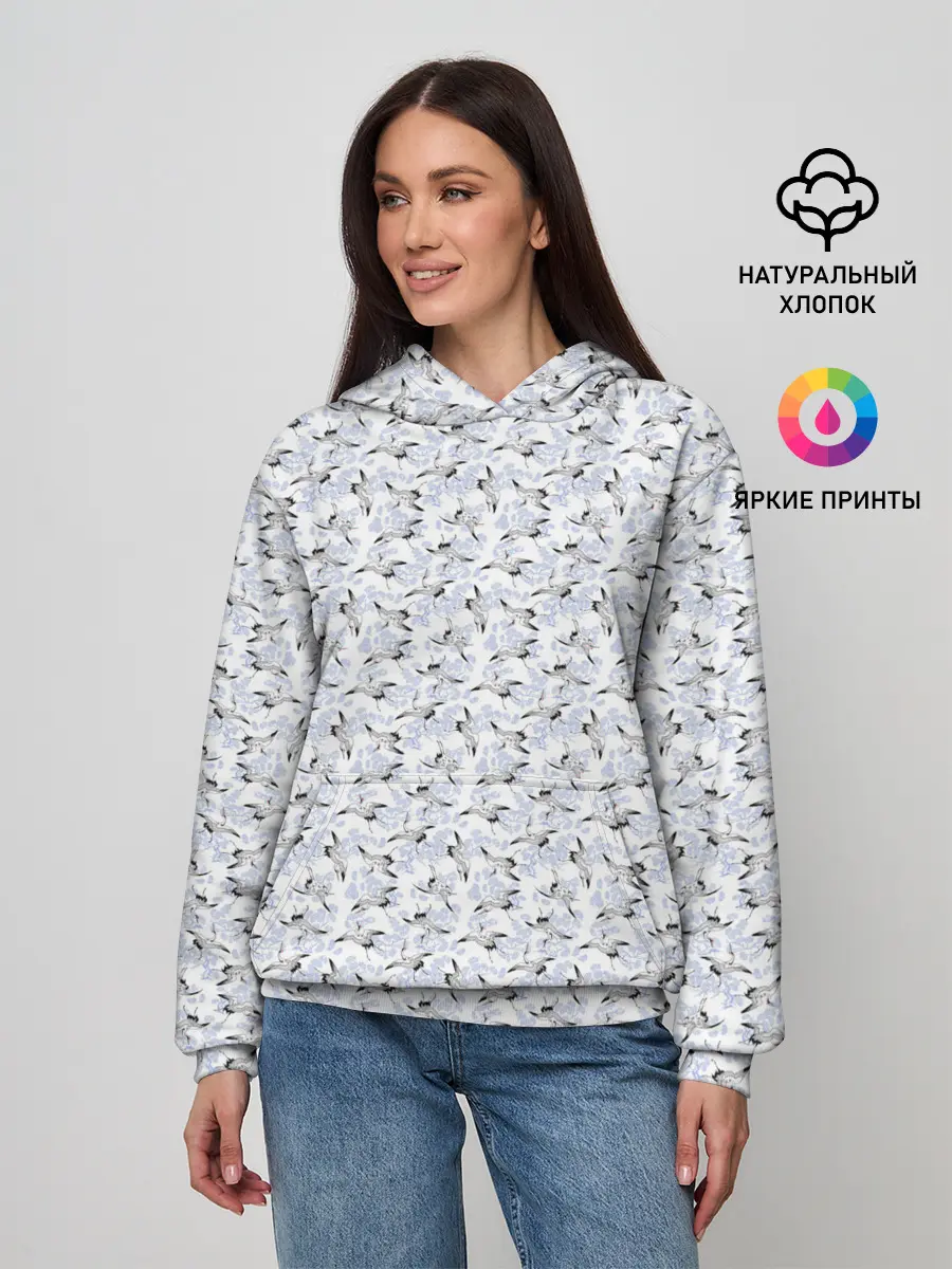 Женское худи / Журавли
