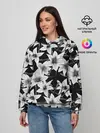 Женское худи / Лилии черно-белые