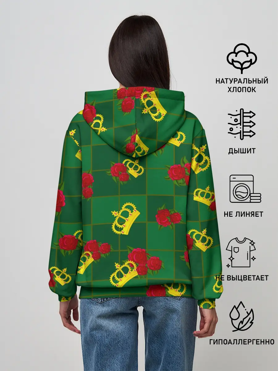 Женское худи / Короны и розы