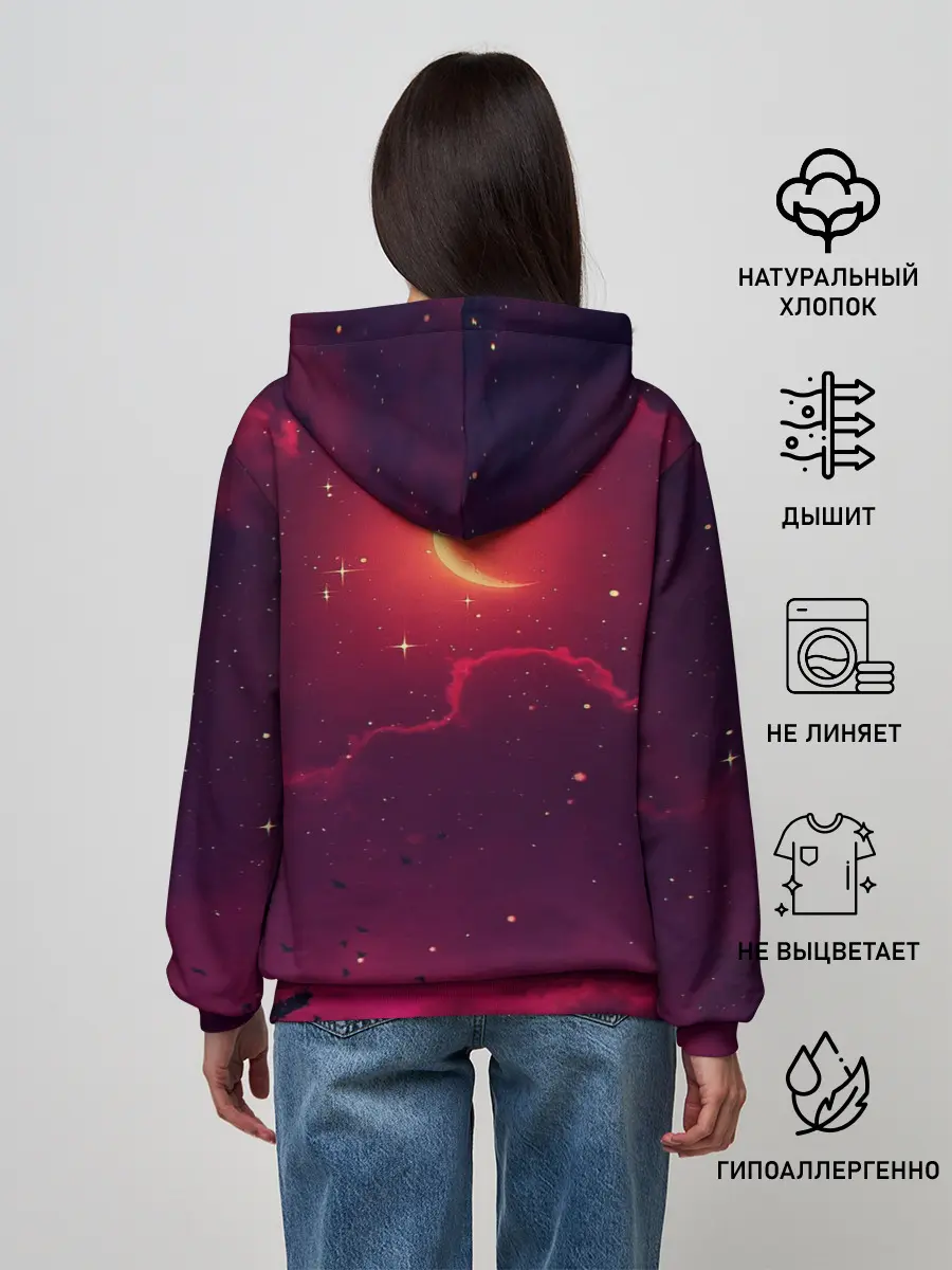 Женское худи / СКАЗОЧНАЯ НОЧЬ 2 КРАСНЫЙ