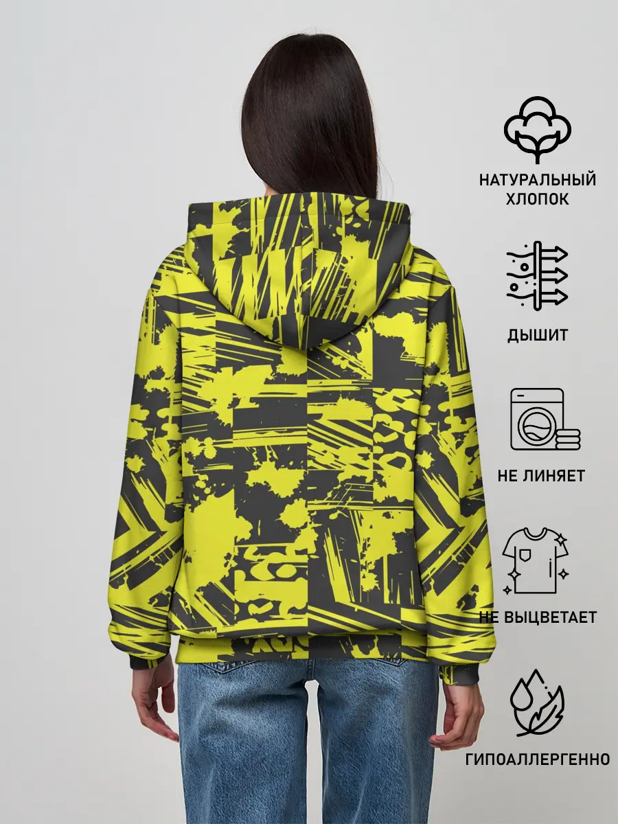 Женское худи / Желтая текстура