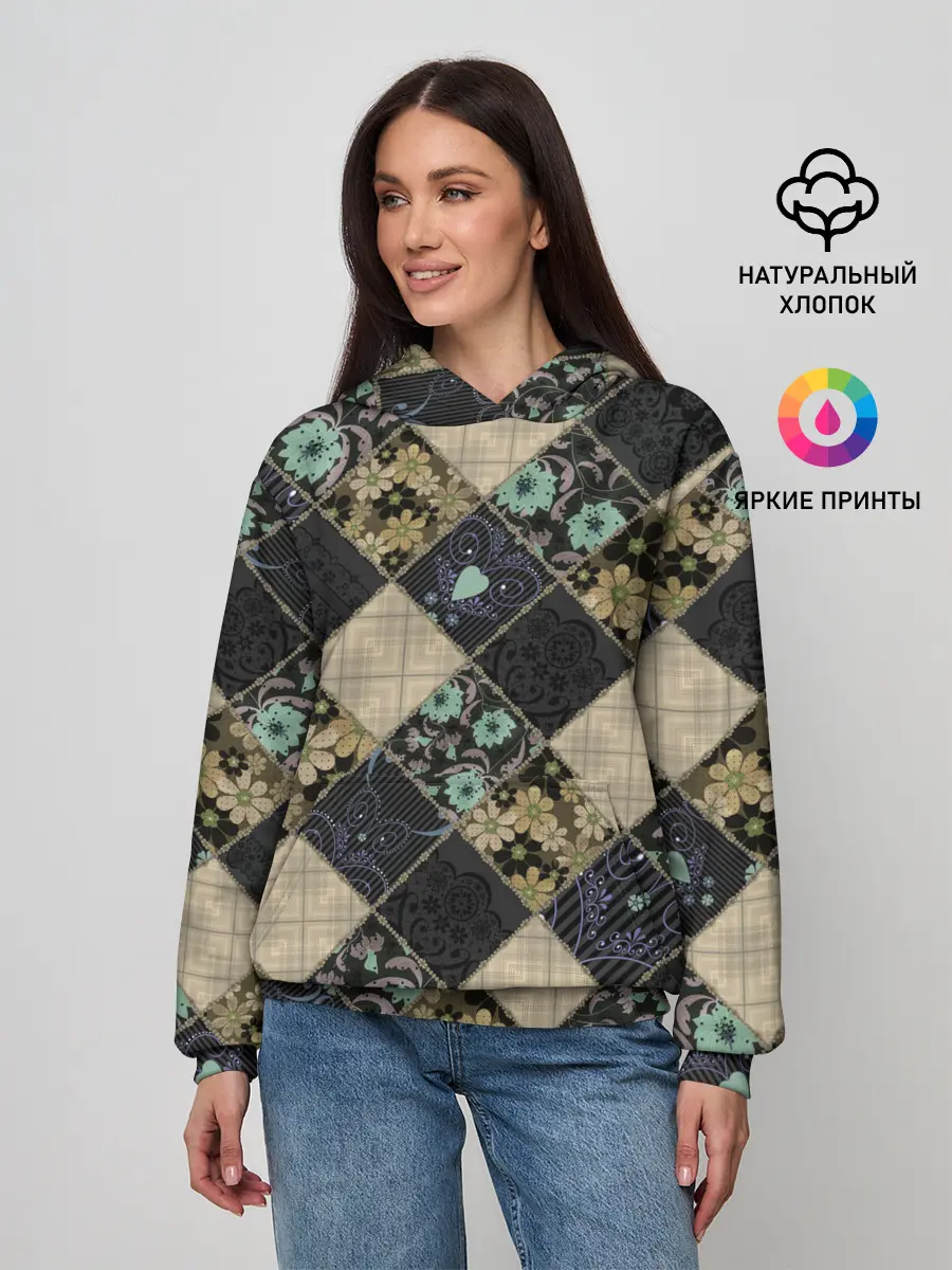 Женское худи / Лоскутное шитье
