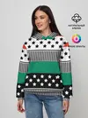Женское худи / Полосатый звездный узор
