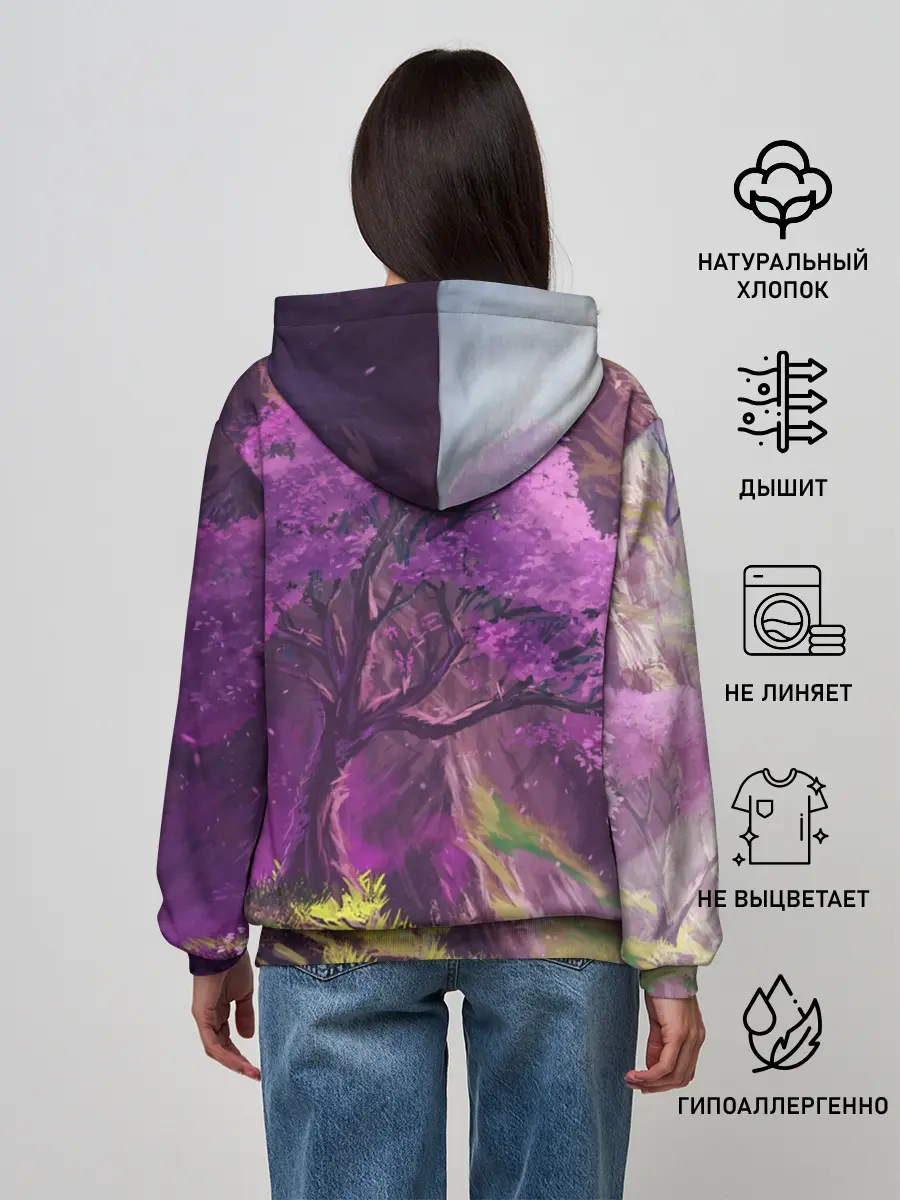 Женское худи / ДЕРЕВО САКУРЫ