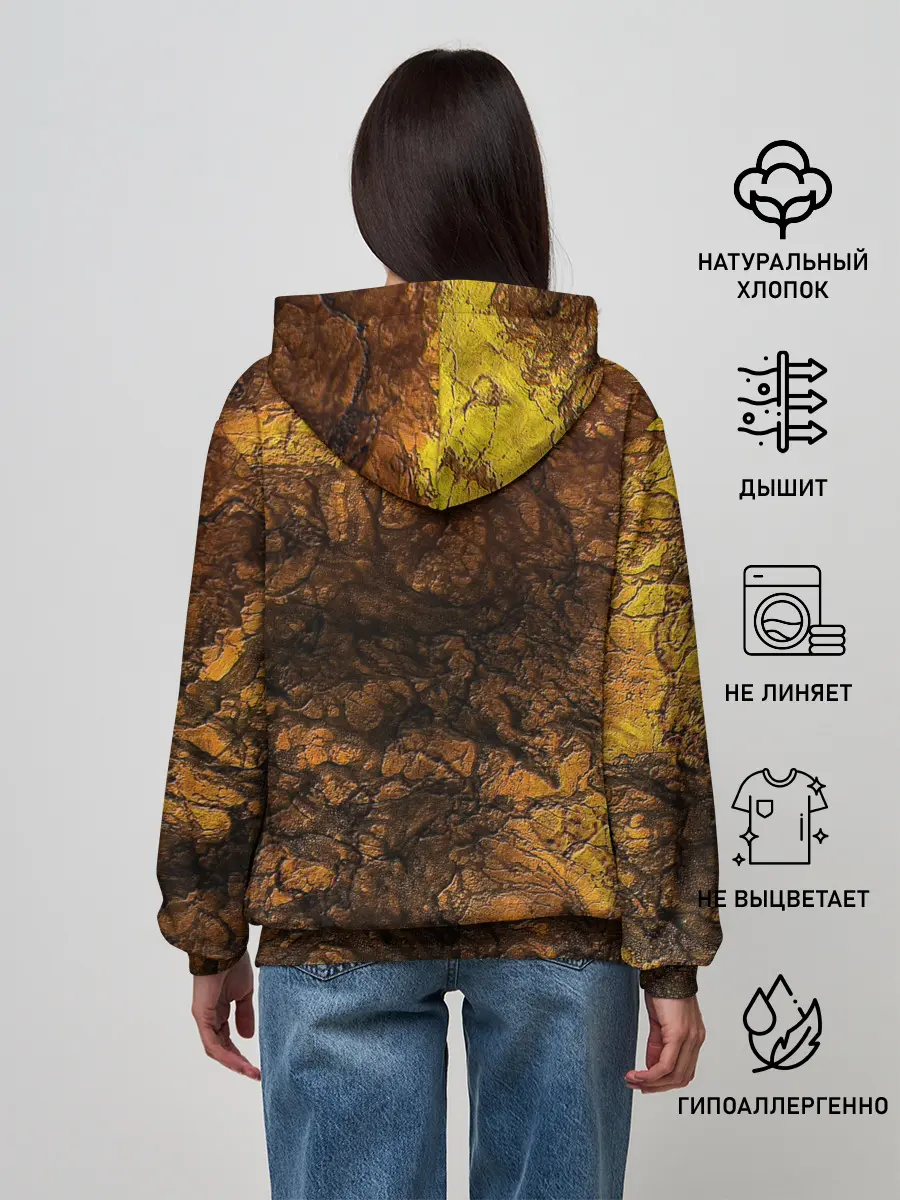 Женское худи / Абстрактный узор текстура