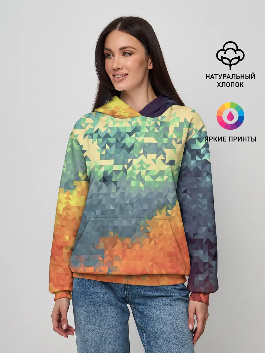 Женское худи / Стихия: лед и пламя