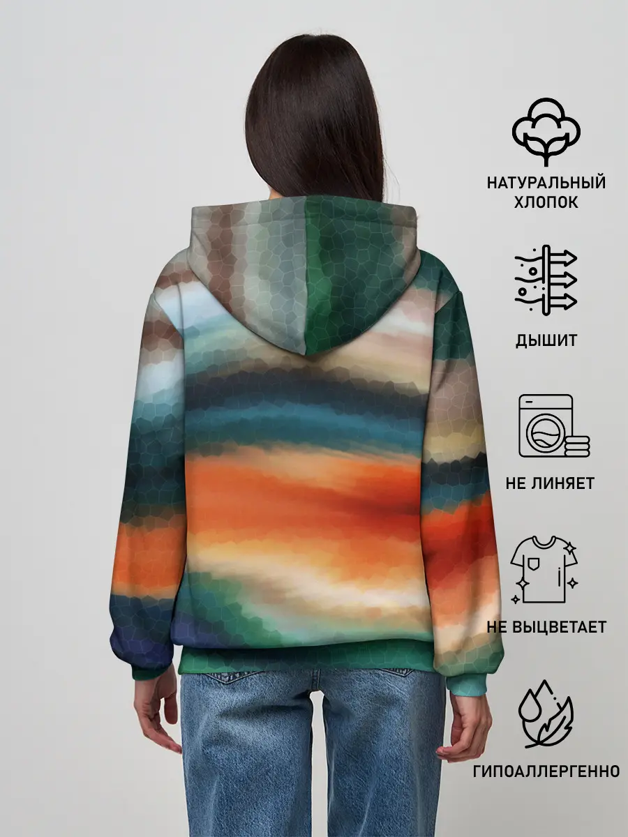 Женское худи / Мозаичный абстрактный узор