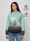 Женское худи / Лес. Мозаичный узор
