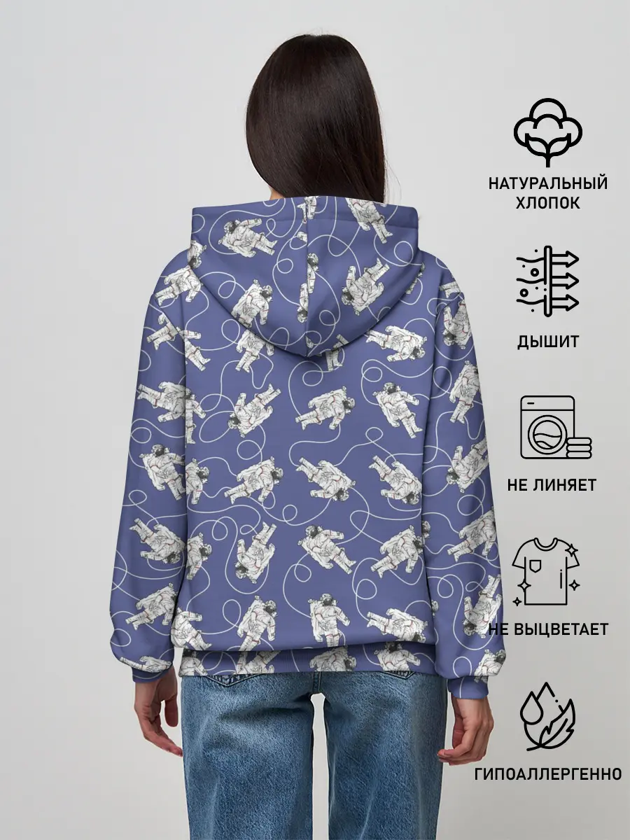 Женское худи / Астронавты в космосе